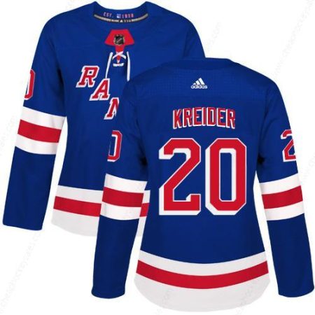 Adidas New York Rangers #20 Chris Kreider Royal Blue Home Authentic Women’s Stitched NHL Jersey