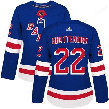 Adidas New York Rangers #22 Kevin Shattenkirk Royal Blue Home Authentic Women’s Stitched NHL Jersey