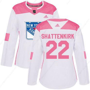 Adidas New York Rangers #22 Kevin Shattenkirk White Pink Authentic Fashion Women’s Stitched NHL Jersey