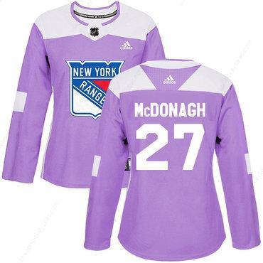 Adidas New York Rangers #27 Ryan Mcdonagh Purple Authentic Fights Cancer Women’s Stitched NHL Jersey