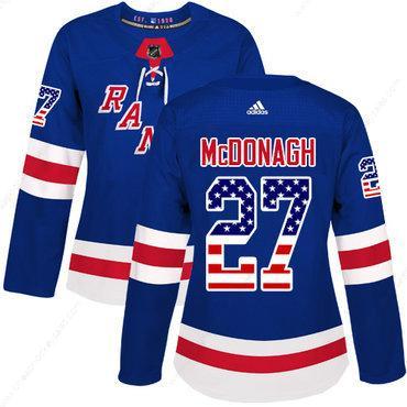 Adidas New York Rangers #27 Ryan Mcdonagh Royal Blue Home Authentic Usa Flag Women’s Stitched NHL Jersey