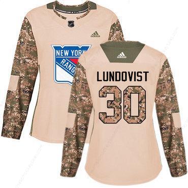 Adidas New York Rangers #30 Henrik Lundqvist Camo Authentic 2017 Veterans Day Women’s Stitched NHL Jersey