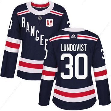 Adidas New York Rangers #30 Henrik Lundqvist Navy Blue Authentic 2018 Winter Classic Women’s Stitched NHL Jersey