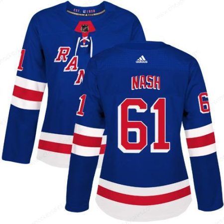 Adidas New York Rangers #61 Rick Nash Royal Blue Home Authentic Women’s Stitched NHL Jersey