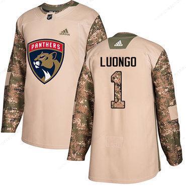 Adidas Panthers #1 Roberto Luongo Camo Authentic 2017 Veterans Day Stitched NHL Jersey