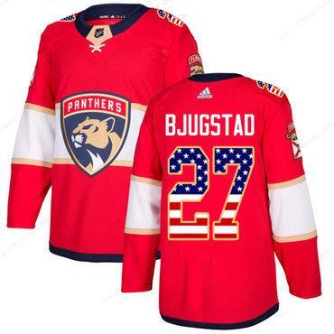 Adidas Panthers #27 Nick Bjugstad Red Home Authentic Usa Flag Stitched NHL Jersey