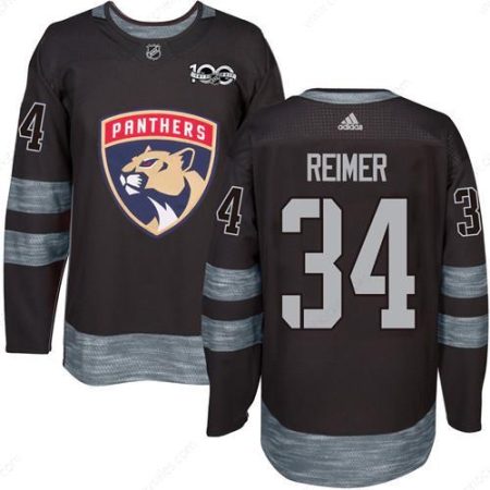 Adidas Panthers #34 James Reimer Black 1917-2017 100Th Anniversary Stitched NHL Jersey