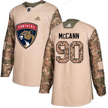 Adidas Panthers #90 Jared Mccann Camo Authentic 2017 Veterans Day Stitched NHL Jersey