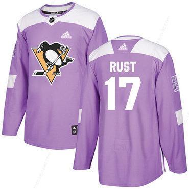 Adidas Penguins #17 Bryan Rust Purple Authentic Fights Cancer Stitched NHL Jersey