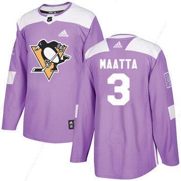 Adidas Penguins #3 Olli Maatta Purple Authentic Fights Cancer Stitched NHL Jersey