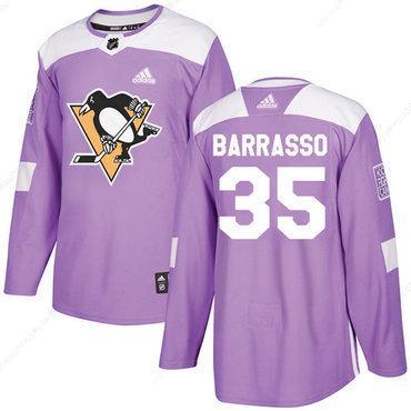 Adidas Penguins #35 Tom Barrasso Purple Authentic Fights Cancer Stitched NHL Jersey