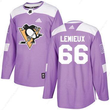 Adidas Penguins #66 Mario Lemieux Purple Authentic Fights Cancer Stitched NHL Jersey