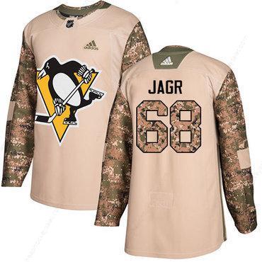 Adidas Penguins #68 Jaromir Jagr Camo Authentic 2017 Veterans Day Stitched NHL Jersey