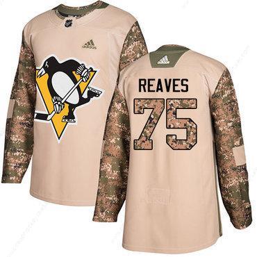 Adidas Penguins #75 Ryan Reaves Camo Authentic 2017 Veterans Day Stitched NHL Jersey