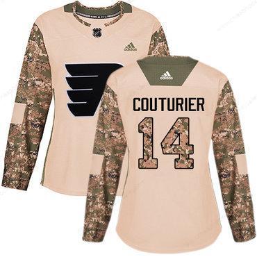 Adidas Philadelphia Flyers #14 Sean Couturier Camo Authentic 2017 Veterans Day Women’s Stitched NHL Jersey