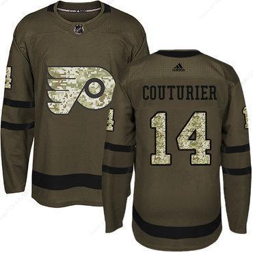 Adidas Philadelphia Flyers #14 Sean Couturier Green Salute To Service Stitched Youth NHL Jersey