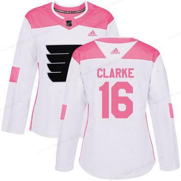 Adidas Philadelphia Flyers #16 Bobby Clarke White Pink Authentic Fashion Women’s Stitched NHL Jersey