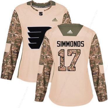 Adidas Philadelphia Flyers #17 Wayne Simmonds Camo Authentic 2017 Veterans Day Women’s Stitched NHL Jersey