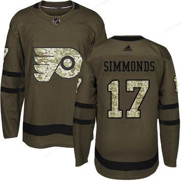 Adidas Philadelphia Flyers #17 Wayne Simmonds Green Salute To Service Stitched Youth NHL Jersey