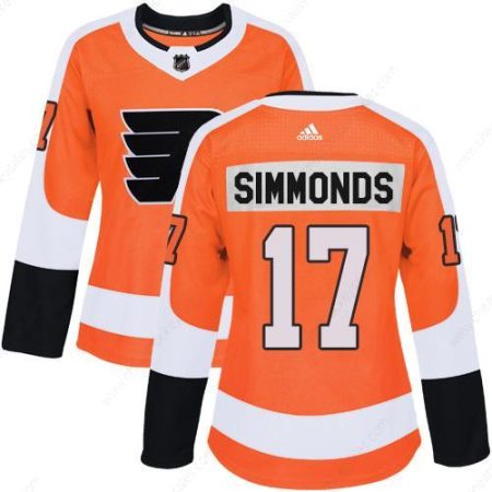 Adidas Philadelphia Flyers #17 Wayne Simmonds Orange Home Authentic Women’s Stitched NHL Jersey