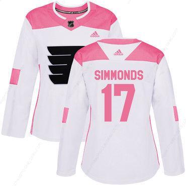 Adidas Philadelphia Flyers #17 Wayne Simmonds White Pink Authentic Fashion Women’s Stitched NHL Jersey