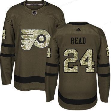 Adidas Philadelphia Flyers #24 Matt Read Green Salute To Service Stitched Youth NHL Jersey