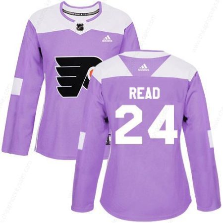 Adidas Philadelphia Flyers #24 Matt Read Purple Authentic Fights Cancer Women’s Stitched NHL Jersey