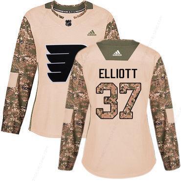 Adidas Philadelphia Flyers #37 Brian Elliott Camo Authentic 2017 Veterans Day Women’s Stitched NHL Jersey