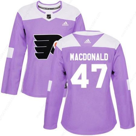 Adidas Philadelphia Flyers #47 Andrew Macdonald Purple Authentic Fights Cancer Women’s Stitched NHL Jersey