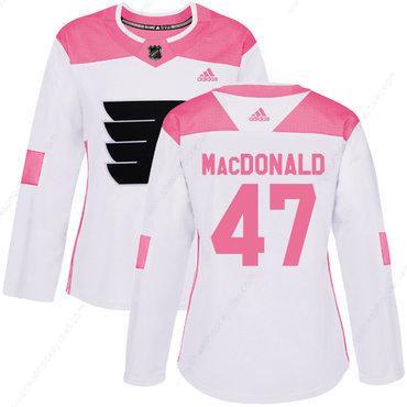 Adidas Philadelphia Flyers #47 Andrew Macdonald White Pink Authentic Fashion Women’s Stitched NHL Jersey