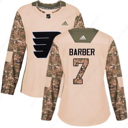 Adidas Philadelphia Flyers #7 Bill Barber Camo Authentic 2017 Veterans Day Women’s Stitched NHL Jersey