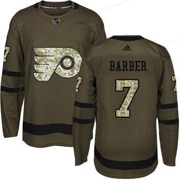 Adidas Philadelphia Flyers #7 Bill Barber Green Salute To Service Stitched Youth NHL Jersey