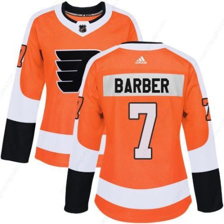 Adidas Philadelphia Flyers #7 Bill Barber Orange Home Authentic Women’s Stitched NHL Jersey