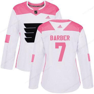 Adidas Philadelphia Flyers #7 Bill Barber White Pink Authentic Fashion Women’s Stitched NHL Jersey