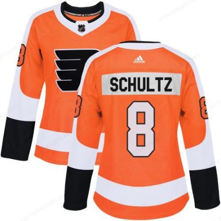 Adidas Philadelphia Flyers #8 Dave Schultz Orange Home Authentic Women’s Stitched NHL Jersey