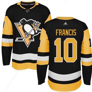 Adidas Pittsburgh Penguins #10 Ron Francis Black Alternate Authentic Stitched NHL Jersey