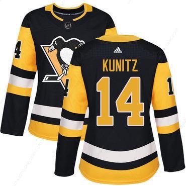 Adidas Pittsburgh Penguins #14 Chris Kunitz Black Home Authentic Women’s Stitched NHL Jersey