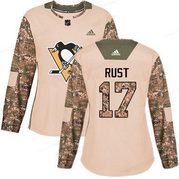 Adidas Pittsburgh Penguins #17 Bryan Rust Camo Authentic 2017 Veterans Day Women’s Stitched NHL Jersey