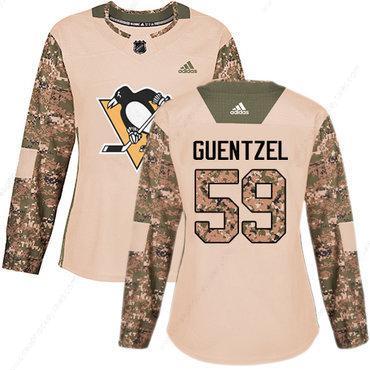 Adidas Pittsburgh Penguins #59 Jake Guentzel Camo Authentic 2017 Veterans Day Women’s Stitched NHL Jersey