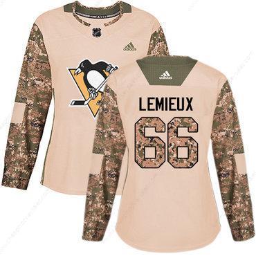 Adidas Pittsburgh Penguins #66 Mario Lemieux Camo Authentic 2017 Veterans Day Women’s Stitched NHL Jersey