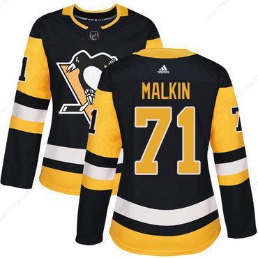 Adidas Pittsburgh Penguins #71 Evgeni Malkin Black Home Authentic Women’s Stitched NHL Jersey