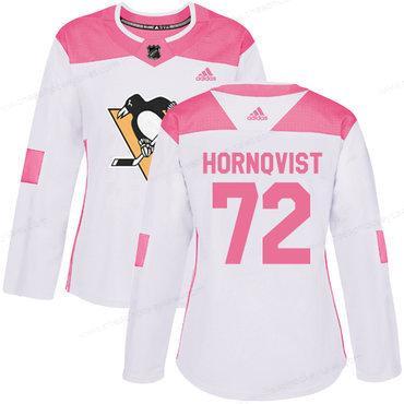 Adidas Pittsburgh Penguins #72 Patric Hornqvist White Pink Authentic Fashion Women’s Stitched NHL Jersey