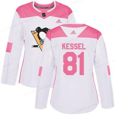 Adidas Pittsburgh Penguins #81 Phil Kessel White Pink Authentic Fashion Women’s Stitched NHL Jersey