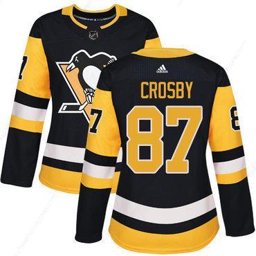 Adidas Pittsburgh Penguins #87 Sidney Crosby Black Home Authentic Women’s Stitched NHL Jersey