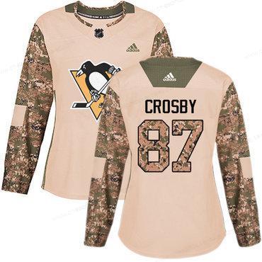 Adidas Pittsburgh Penguins #87 Sidney Crosby Camo Authentic 2017 Veterans Day Women’s Stitched NHL Jersey