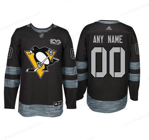 Adidas Pittsburgh Penguins Black 1917-2017 100Th Anniversary Stitched NHL Custom Jersey