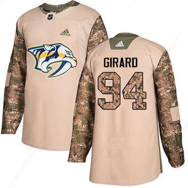 Adidas Predators #94 Samuel Girard Camo Authentic 2017 Veterans Day Stitched NHL Jersey