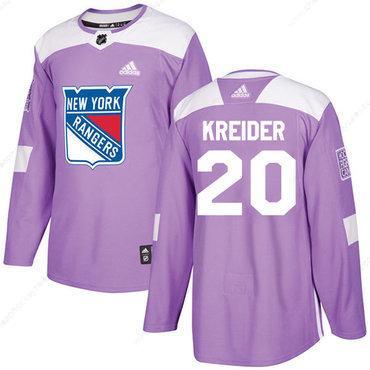 Adidas Rangers #20 Chris Kreider Purple Authentic Fights Cancer Stitched NHL Jersey