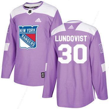 Adidas Rangers #30 Henrik Lundqvist Purple Authentic Fights Cancer Stitched NHL Jersey