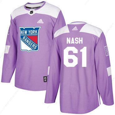 Adidas Rangers #61 Rick Nash Purple Authentic Fights Cancer Stitched NHL Jersey